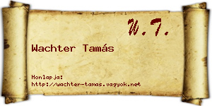 Wachter Tamás névjegykártya